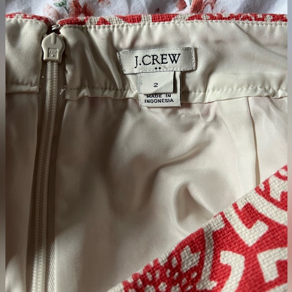 J. Crew Basketweave Pencil Skirt Geometric Pattern - Picture 2 of 7